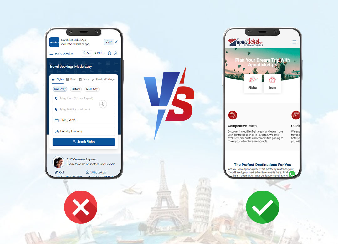 Sastaticket vs Apna Ticket – Which is the Best Online Travel Booking Agency in Pakistan?